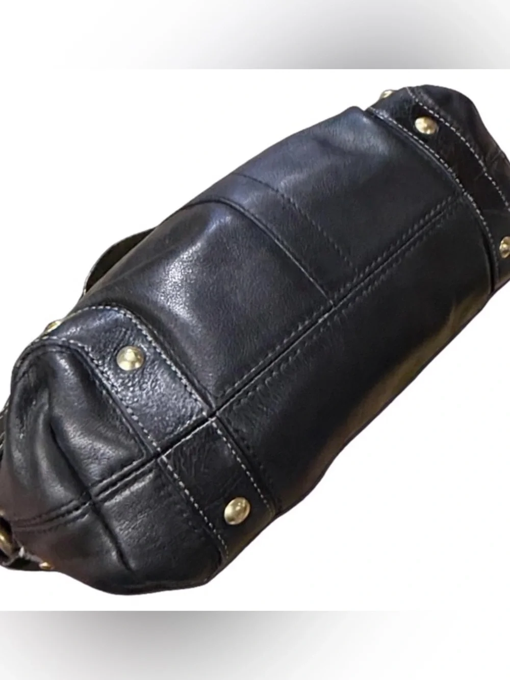 Authentic Vintage Y2K Coach Carly Medium Hobo Bag #10615 Black Leather Brass